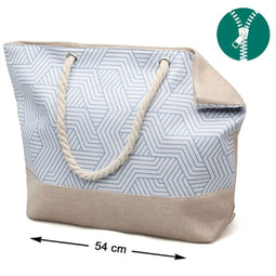 Handtas Blauw Strand Geometrisch 54 x 36,5 x 14 cm