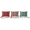 Kussen Home ESPRIT Rood Groen Koraal 30 x 10 x 20 cm (3 Stuks)