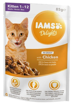 IAMS Delights Kitten Chicken in gravy - nat kattenvoer - 85g