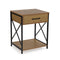 Nachtkastje Versa Zwart PVC Hout Metaal 40 x 60 x 48 cm