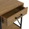 Nachtkastje Versa Zwart PVC Hout Metaal 40 x 60 x 48 cm