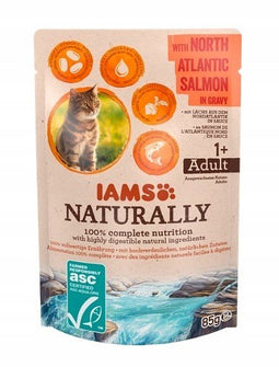 IAMS Naturally Adult with North Atlantic salmon in gravy - nat kattenvoer - 85g