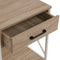 Nachtkastje Versa Wit PVC Hout Metaal 40 x 60 x 48 cm