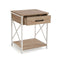 Nachtkastje Versa Wit PVC Hout Metaal 40 x 60 x 48 cm