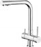 Kitchen faucet with water filter connection