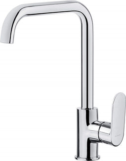 Kitchen faucet with rectangular spout