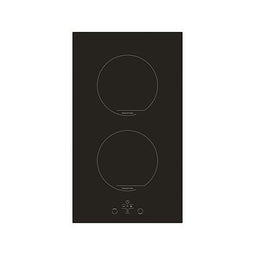 Simfer Hob H3.020.DEISP Induction, Number of burners/cooking zones 2, Touch, Timer, Black
