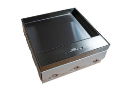 Floor box 12M - 12-module floor box for mounting 22.5x45 mm (45x45 mm) sockets