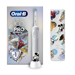 Oral-B | Vitality PRO Kids Disney 100 | Electric Toothbrush with Travel Case | Rechargeable | For...