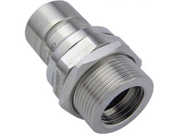 Koolance QD3 Quick Release with Bulkhead Straight Male G1/4 Inch IG - no-spill, silver
