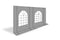 PVC zijwand boograam en ritsen 4m-220cm hoog-kies je kleur