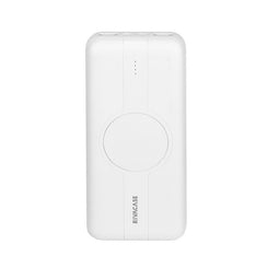 Powerbank RIVACASE 20000 mAh USB-C 20W + Qi 10W wit (1x USB-C PD 20W, 2 USB-A QC 3.0 18W), wit