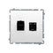 SIMON BASIC MODULE WHITE COMPUTER SOCKET 2X UAE 8 CAT.6 UTP FLAT WITH DUST SHUTTER