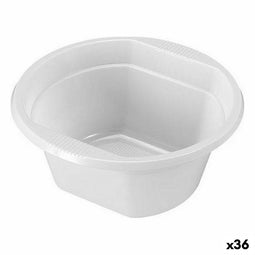 Set herbruikbare kommen Algon 250 ml Wit Plastic 12 Onderdelen (36 Stuks)