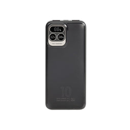Powerbank RIVACASE 10000 mAh USB-C 20W + LCD zwart (1x I/O USB-C PD 18W / PD 20W, 2x USB-A QC 3.0...