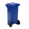 Vuilnisbak op wieltjes Q-Connect KF04240 Blauw Plastic 100 L
