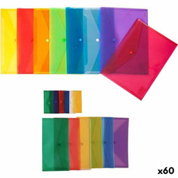 Documenthouder Grafoplas Transparant A4 Polypropyleen 33,4 x 23,5 cm Sluiting (60 Stuks)