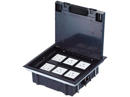 Floorbox 6M (45x45) adjustable depth, for technical floor (screed optional) ALANTEC