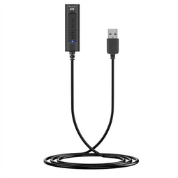 Audio Jack Adapter Ewent EW3569 Ingebouwde Microfoon 50 cm Zwart