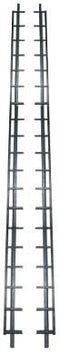 Shutter framewerk, 2 stuks - 220 cm - rvs, zwart gepoedercoat