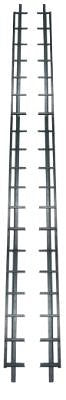 Shutter framewerk, 2 stuks - 220 cm - rvs, zwart gepoedercoat