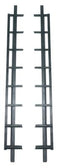Shutter framewerk, 2 stuks - 96 cm - rvs, zwart gepoedercoat
