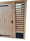 Shutter framewerk, 2 stuks - 96 cm - rvs, zwart gepoedercoat