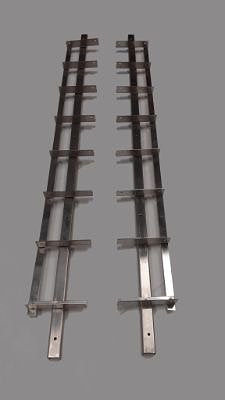 Shutter framewerk, 2 stuks - 96 cm - rvs, rvs kleur