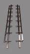 Shutter framewerk, 2 stuks - 96 cm - rvs, rvs kleur