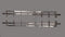 Shutter framewerk, 2 stuks - 96 cm - rvs, rvs kleur