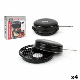 Barbecue Draagbare Algon Zwart 47 x 33 x 12 cm (4 Stuks) (Ø 30 cm)