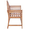 Tuinbank 127x58,5x92,5 cm massief teakhout