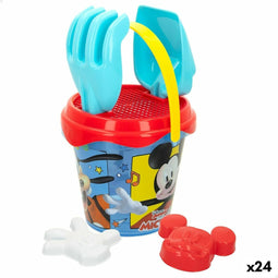 Strandspeelgoedset Mickey Mouse Ø 14 cm Plastic (24 Stuks)