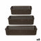 Set opbergbakjes Bruin Plastic Rechthoekig 6 Stuks