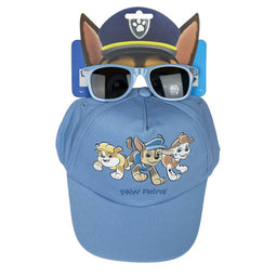 Set van pet en zonnebril The Paw Patrol 2 Onderdelen Blauw (54 cm)