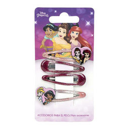 Haarspeldjes Disney Princess Multicolour 4 Onderdelen