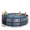 Zwembad Exit Frame Pool Afmeting 427X122Cm (12V Zandfilter) Stone Grey