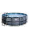 Zwembad Exit Frame Pool Afmeting 427X122Cm (12V Zandfilter) Stone Grey