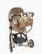 Minikane luxe luiertas in brons imitatieleer voor EGG poppenwagen