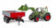 Bruder Fendt Vario 211 met voorlader en kiepwagen