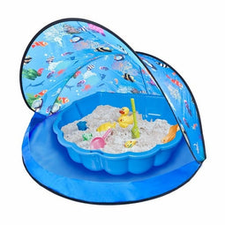 Zandbak Schelp Met Speeltent 87 x 77,7 x18 Cm Blauw