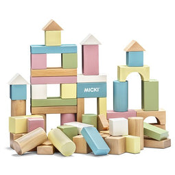 Micki Houten Bouwblokken Pastel (60St.)