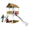 (Niet meer leverbaar) AXI Pumba Speeltoren Bruin/wit - Witte Glijbaan