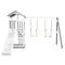 AXI Beach Tower Speeltoren met Dubbele Schommel Grijs/wit - Witte Glijbaan