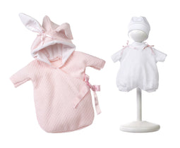 Llorens kledingset en accessoires Saar roze voor poppen van 35 cm