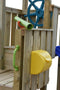 Houten speeltoren piraat incl 2 glijbanen - Prestige Garden lange kant rood - korte kant blauw me...