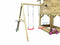 Houten speeltoren piraat incl 2 glijbanen - Prestige Garden lange kant rood - korte kant blauw me...