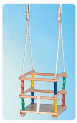 Houten Baby Hekschommel (2M/Sisal)