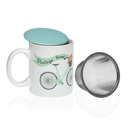 Kop met theefilter Versa Fiets Keramiek