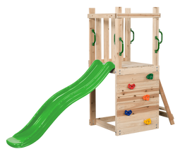 Houten Speeltoestel Mari met appelgroene glijbaan